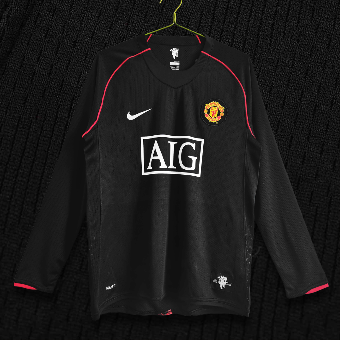 MNU Away Full Sleeves 2007-08 Retro ( Black )